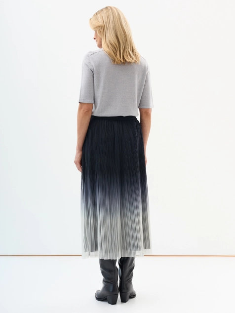 Плиссированная юбка с градиентным принтом