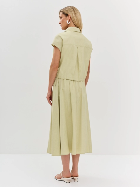 Юбка-трапеция из 100% хлопка