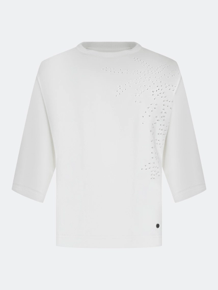 Джемпер с ажурной вышивкой