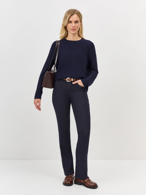 Джинсы с широкой подгибкой