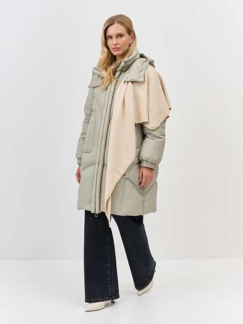 Вязаная косынка с ангорой