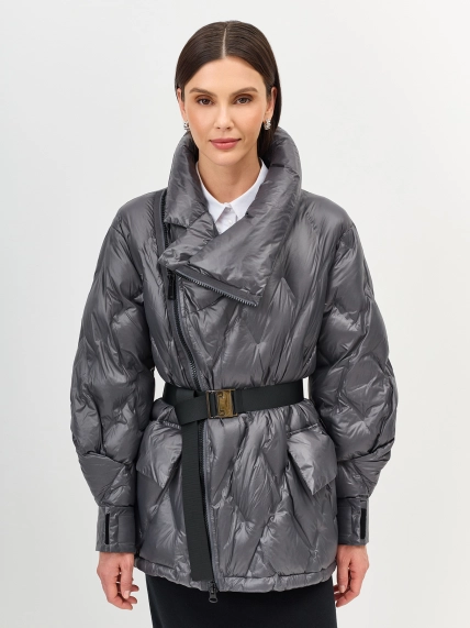 Куртка на натуральном утеплителе с асимметричной застежкой