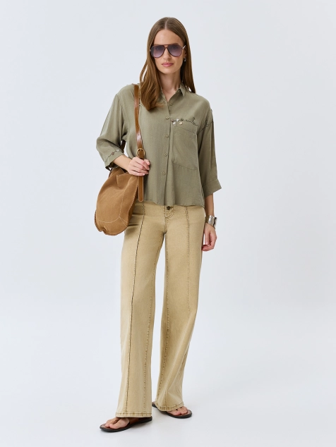 Блузка из тенселя с декором