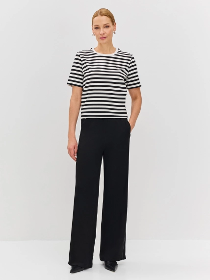 Трикотажные брюки с искрящимися лампасами