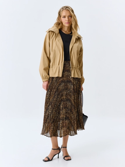 Ветровка из смесового хлопка с капюшоном