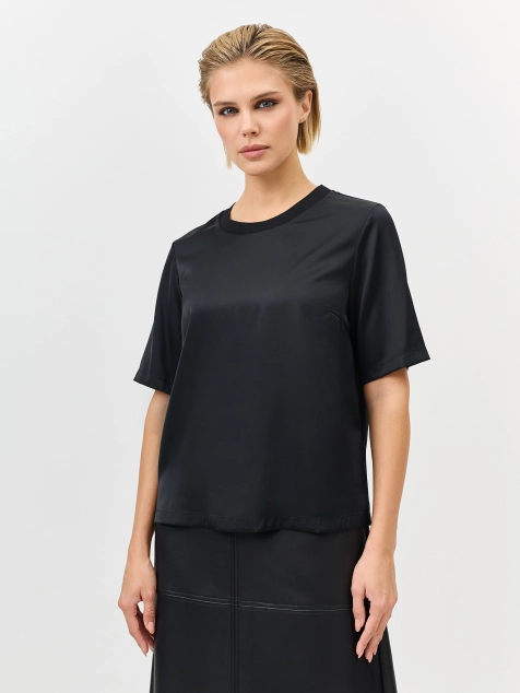 Блузка из вискозы с коротким рукавом