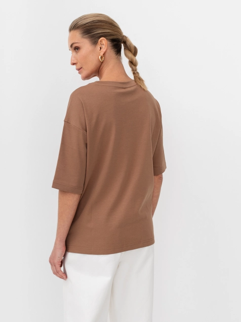 Футболка с принтом-надписью из 100% хлопка