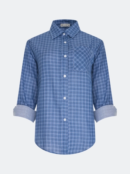 Рубашка в клетку из 100% хлопка