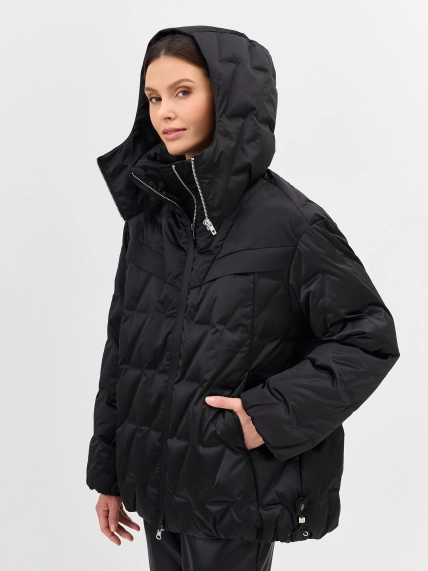 Куртка с фактурной стежкой из ткани с атласным эффектом