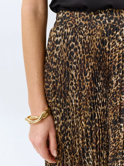Юбка-плиссе с анималистичным принтом