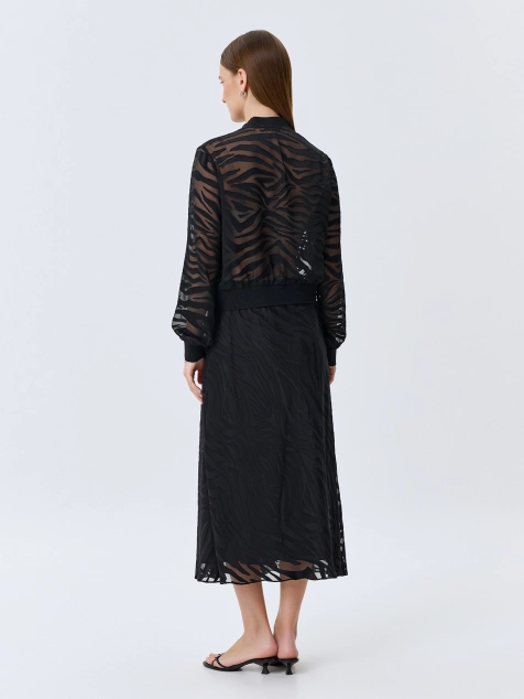 Юбка с монохромным анималистичным принтом