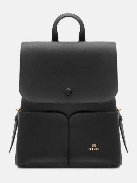 Кожаный рюкзак с клапаном