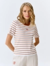 Вязаная футболка в полоску