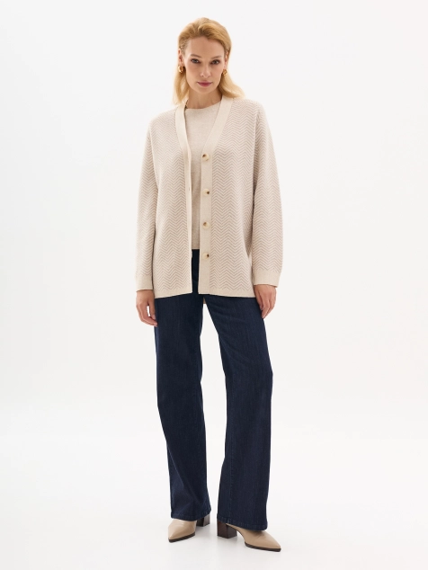 Уютный вязаный кардиган с ангорой