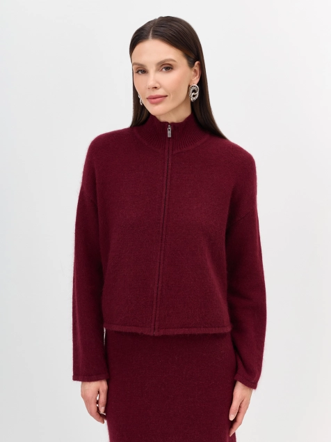 Укороченный бомбер  с ангорой