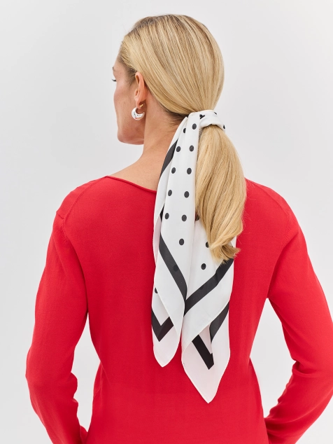Шейный платок с принтом горошек
