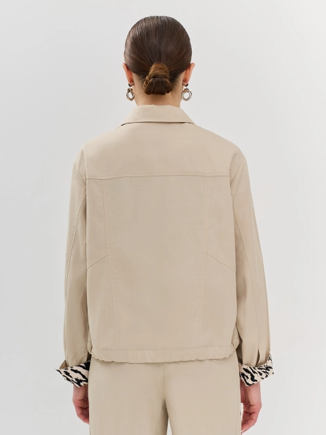 Жакет из лиоцелля с принтованными манжетами