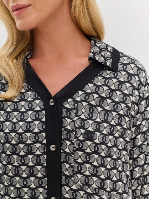 Рубашка из 100% вискозы с геометрическим принтом