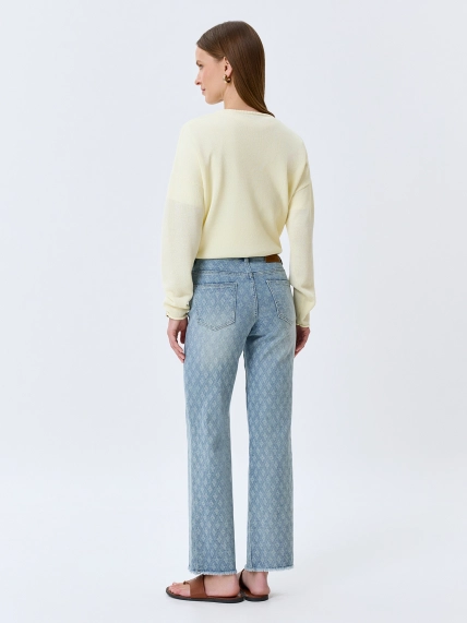 Джинсы Boot cut из жаккардового денима