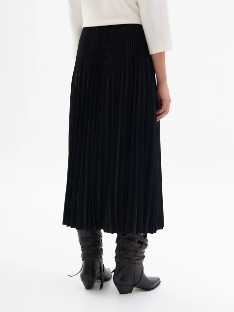 Плиссированная юбка-миди