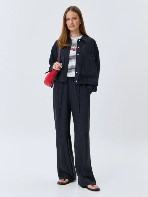 Жакет из тенселя и льна