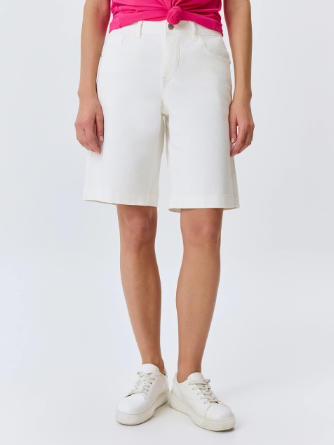 Белые джинсовые бермуды