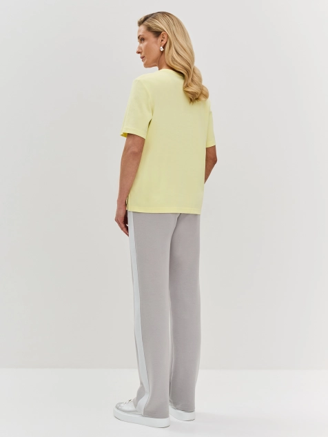 Трикотажные брюки в стиле color block