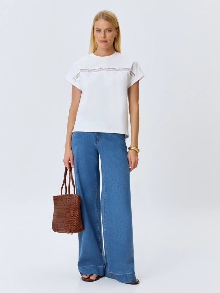 Футболка с ажурным декором