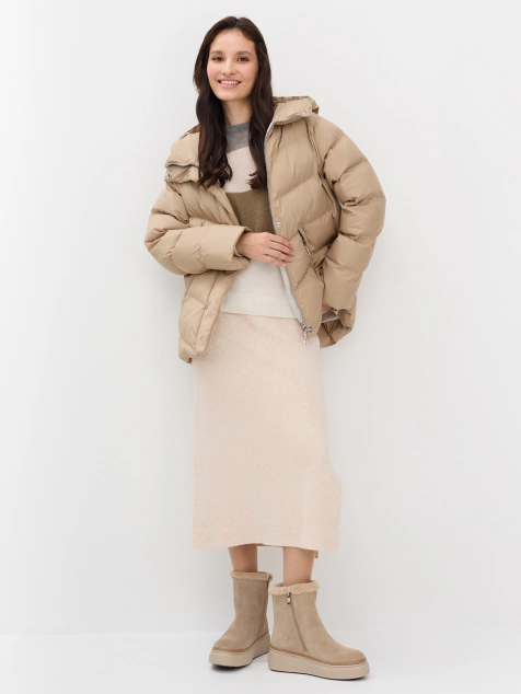 Утепленные ботинки из натуральной замши