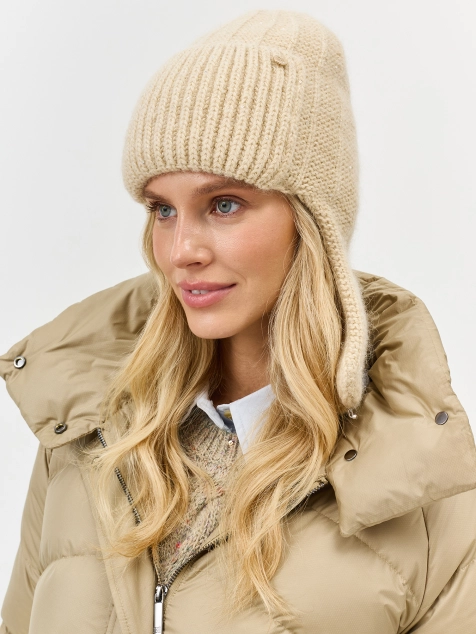 Шапка-ушанка с ангорой