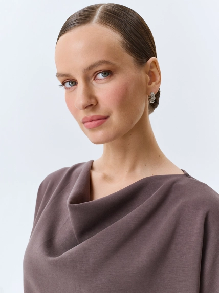 Джемпер из модала с драпировкой