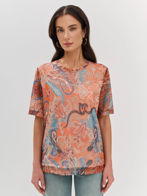 Футболка с принтом в стиле "Бохо"