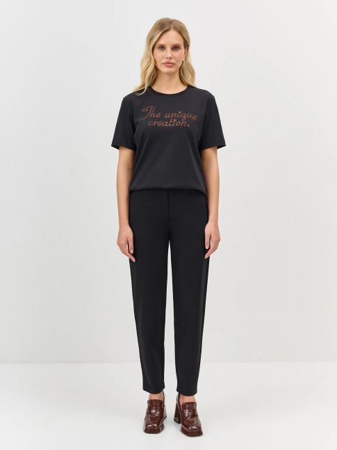 Брюки из утепленного джерси