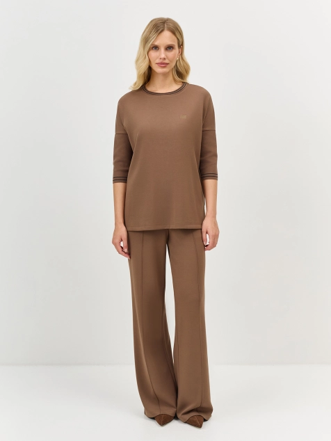 Трикотажные брюки со стрелками