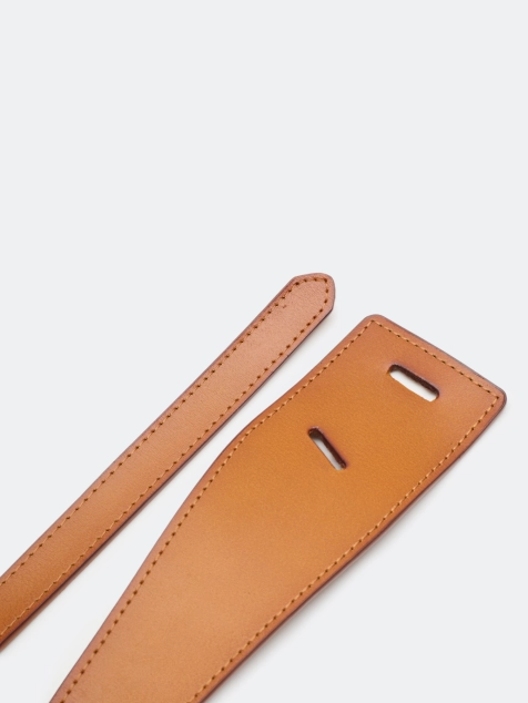 Асимметричный ремень из натуральной кожи