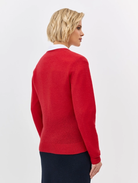 Джемпер с V-образным вырезом из 100% кашемира