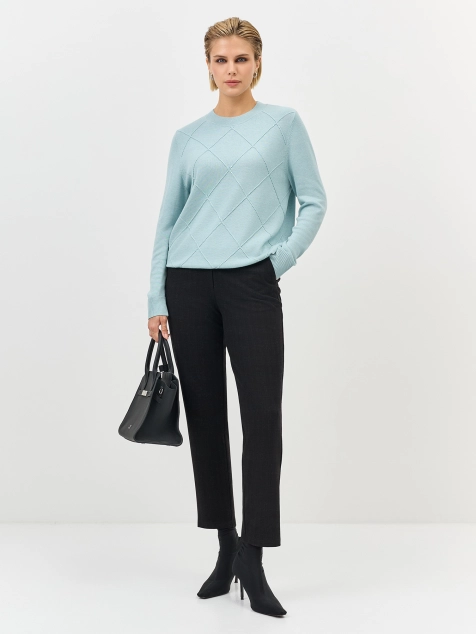 Базовые утепленные брюки в клетку