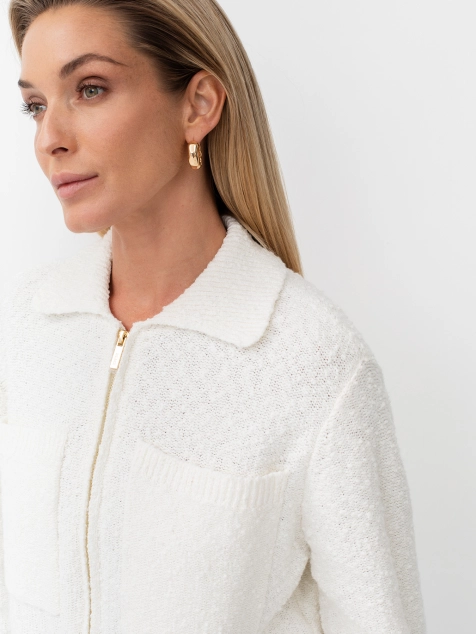 Вязаный кардиган на молнии