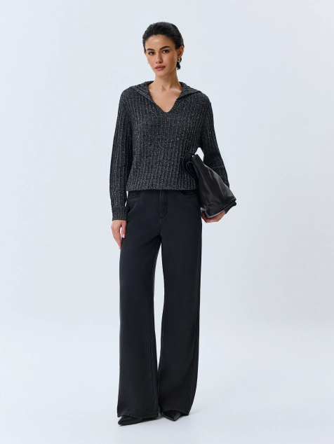 Утепленные джинсы Wide leg