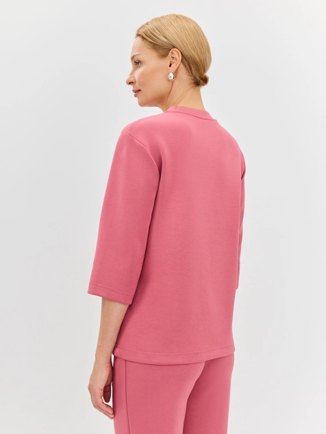 Джемпер с метализированным принтом