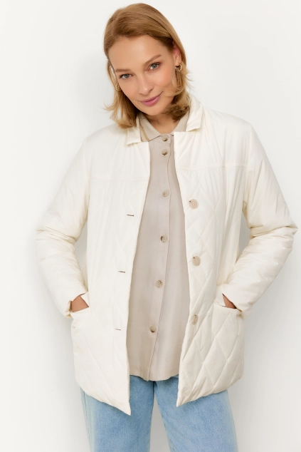 Куртка-жакет с ромбовидной стежкой