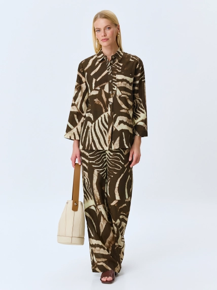 Брюки из тенселя в стиле "Сафари"