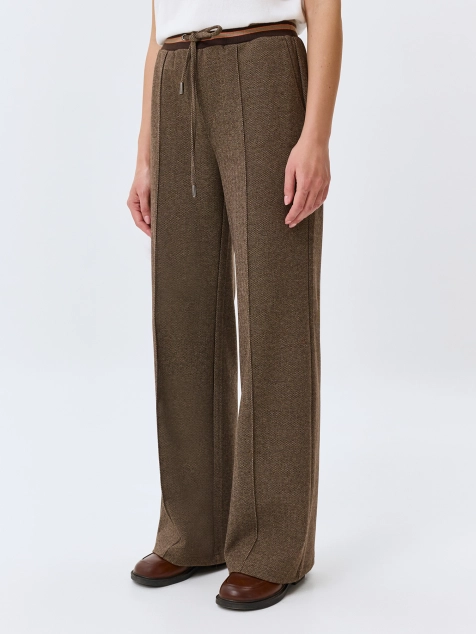 Трикотажные брюки с узором Herringbone
