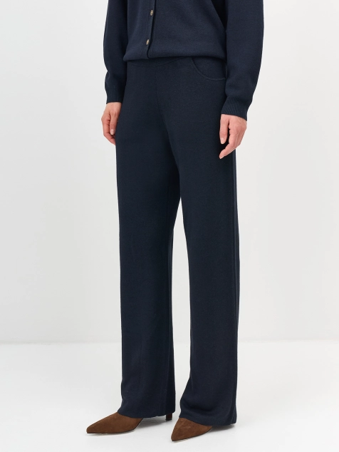 Вязаные жаккардовые брюки