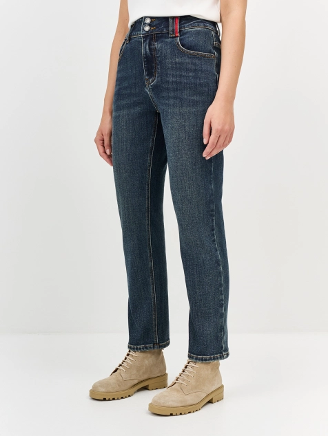 Утепленные джинсы с винтажной варкой