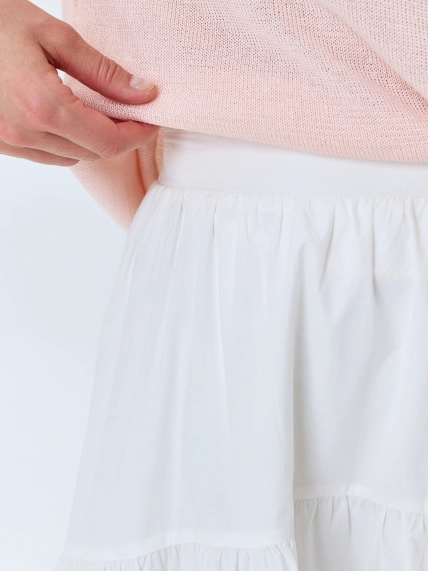 Юбка из 100% хлопка с вышивкой ришелье