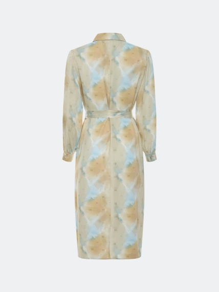 Платье-рубашка с абстрактным принтом