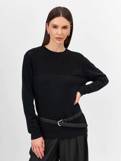 Ремень из натуральной кожи с квадратной пряжкой