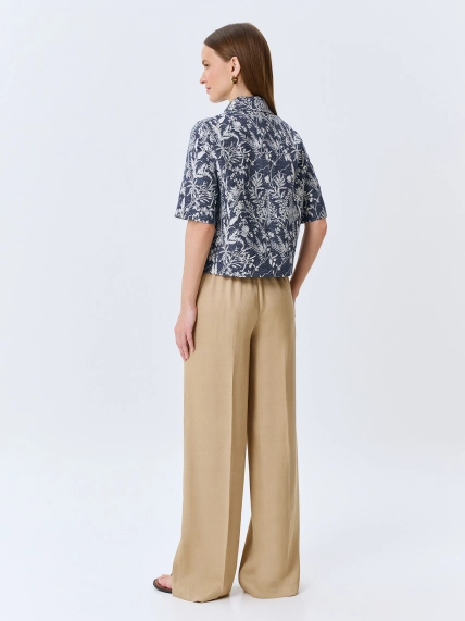 Расслабленные брюки из смесовой вискозы