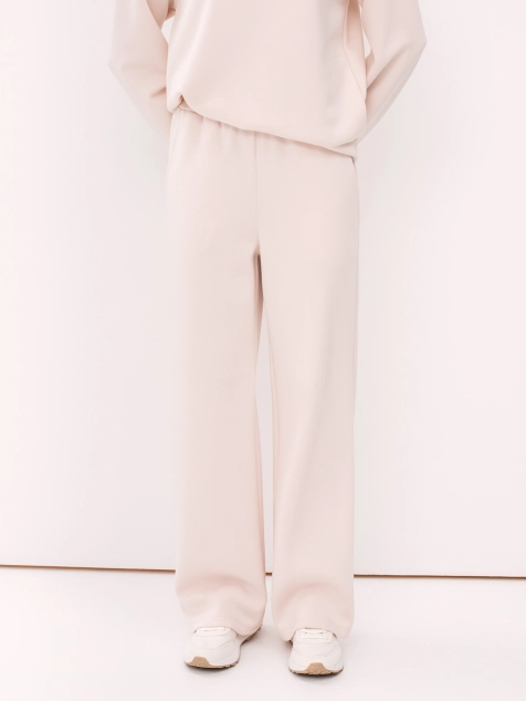 Трикотажные брюки прямого силуэта